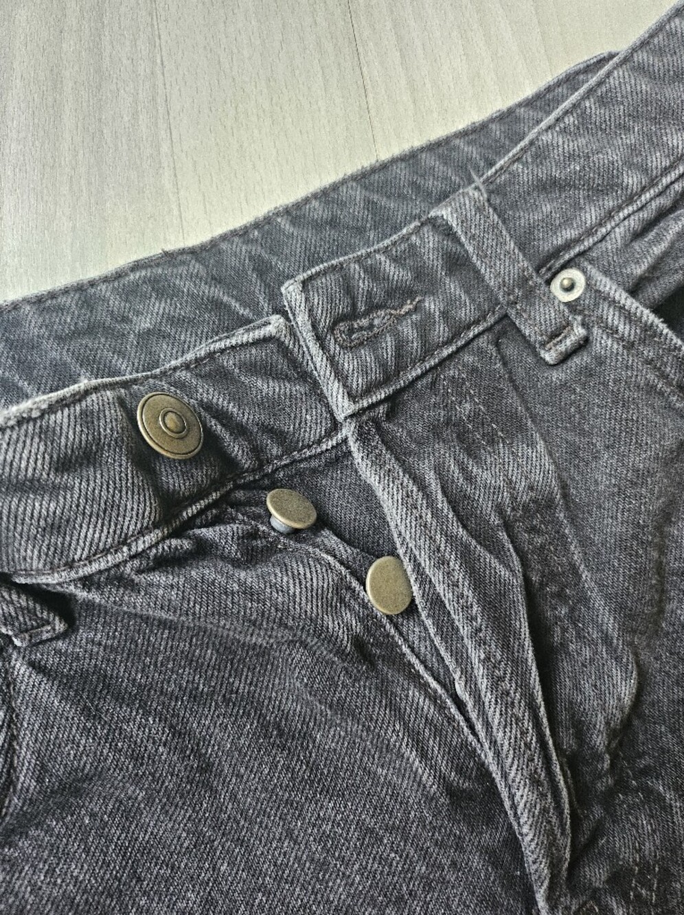 Zara Black Washed Denim Jeans